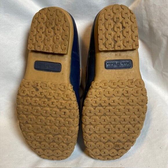 LL BEAN Duck Boots Navy Blue Moc Low Top Womens 6 Rubber Leather USA - Picture 6 of 7